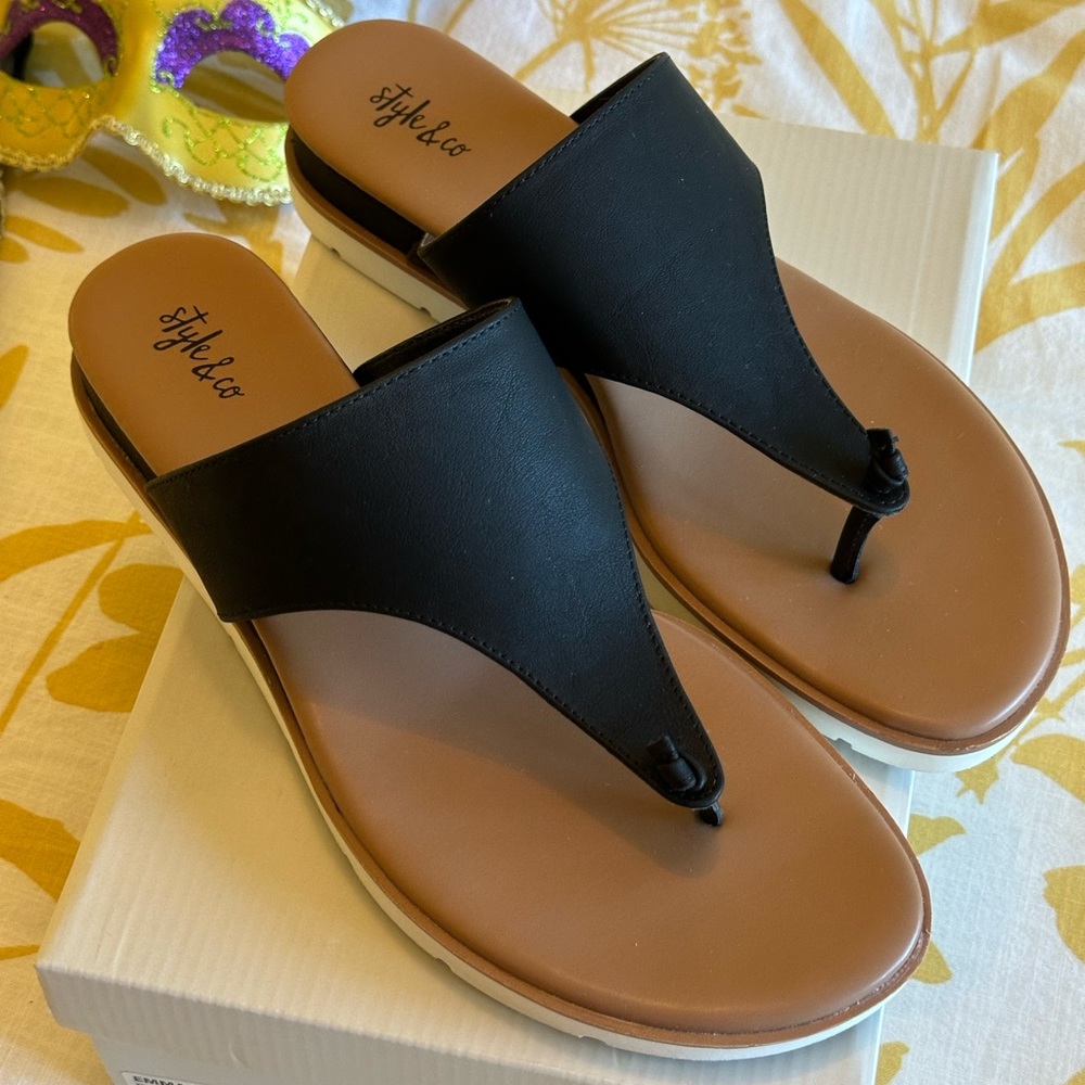 Style & Co. Black Sandals